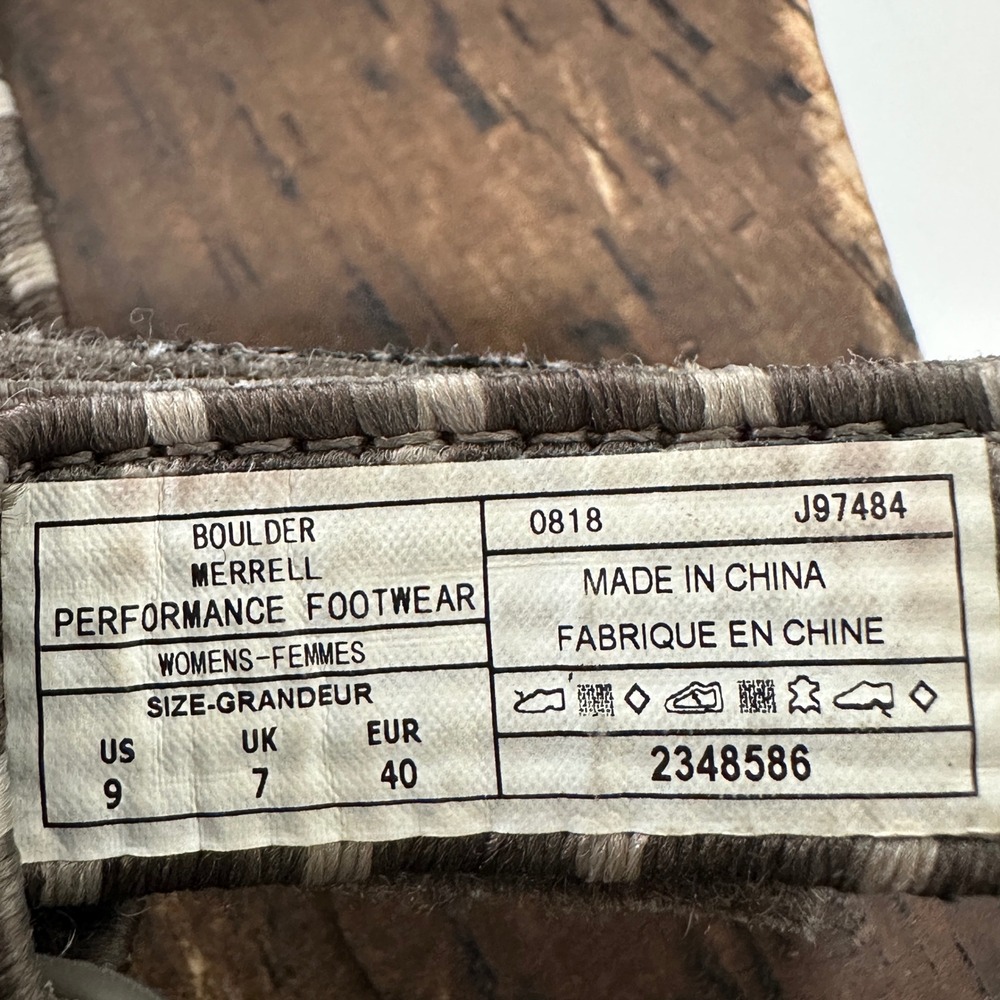 Merrell Boulder Performance Footwear Sandals Womens 9 Brown‎ Cork Outdoor Trail - Picture 7 of 12